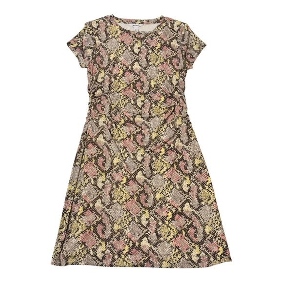 Nine West Dresses & Skirts - Nine West Women's Short Sleeve Multicolor Snake Print Ruched Dress Size M